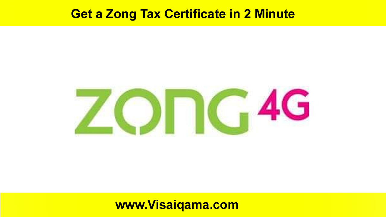 Get a Zong Tax Certificate in 2 Minute